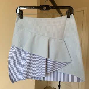 zara basic sky blue irregular dress